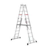 Cagsan Ladder & Access Equipment Cagsan Double-Sided Aluminium Ladder with Adjustable Side Sections | Doublex Series