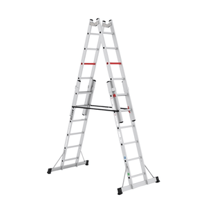 Cagsan Ladder & Access Equipment Cagsan Double-Sided Aluminium Ladder with Adjustable Side Sections | Doublex Series