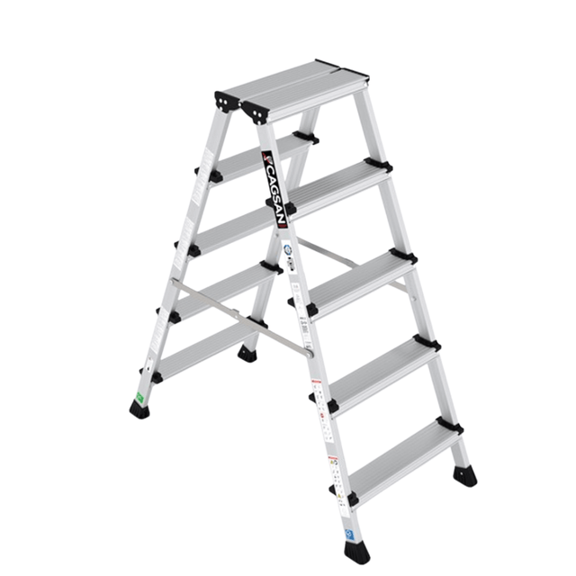 Cagsan Ladder & Access Equipment Cagsan Double-Sided Aluminium Step Ladder with 80mm Anti-Slip Treads | Olimpos Series