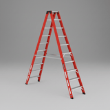 Cagsan Ladder & Access Equipment Cagsan Double-Sided Fibreglass Step Ladder with Wide Rungs | Fibero Series