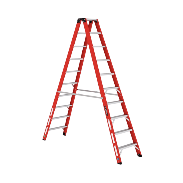 Cagsan Ladder & Access Equipment Cagsan Double-Sided Fibreglass Step Ladder with Wide Rungs | Fibero Series