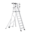 Cagsan Ladder & Access Equipment Cagsan Folding Aluminium Platform Ladder with Guardrails & Wheels | Key-Pro Series