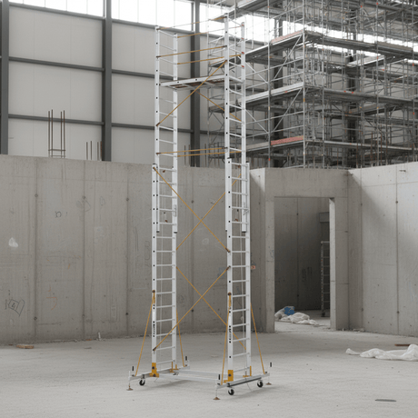 Cagsan Ladder & Access Equipment Cagsan Mobile Aluminium Scaffold with Rope-Pulley Height Adjustment | TeleSafe XL Series