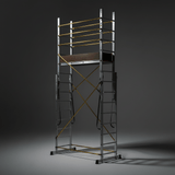 Cagsan Ladder & Access Equipment Cagsan PolySafe 2 × 8 Multi-Purpose Aluminium Scaffold Ladder with Adjustable Platform - CM-PL003