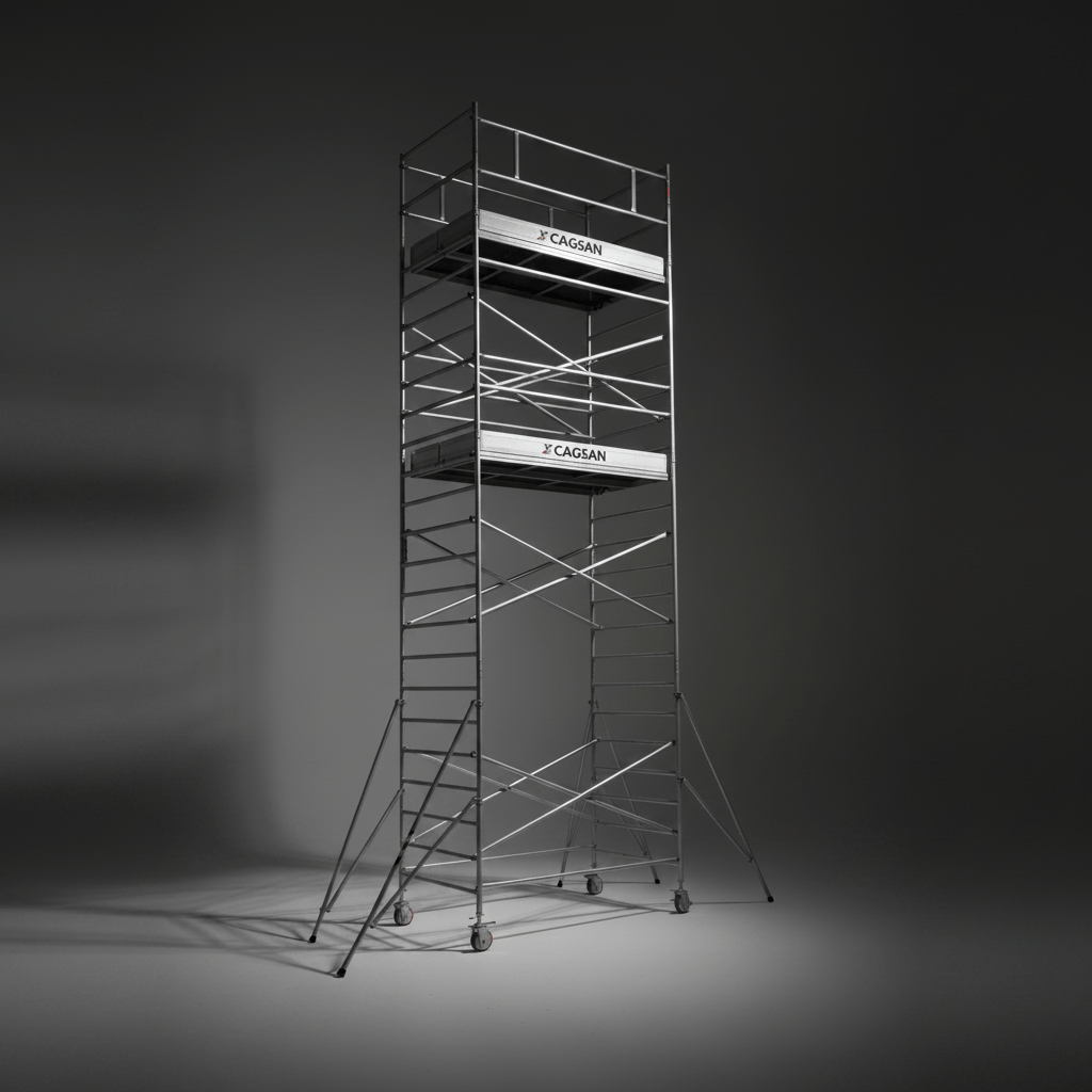 Cagsan Ladder & Access Equipment Cagsan Professional Aluminium Mobile Scaffold with 1200 × 2400mm Platform ProTube LFP Series - CM-PROTUBE-L10