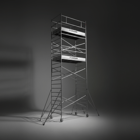 Cagsan Ladder & Access Equipment Cagsan Professional Aluminium Mobile Scaffold with 1200 × 2400mm Platform ProTube LFP Series - CM-PROTUBE-L10