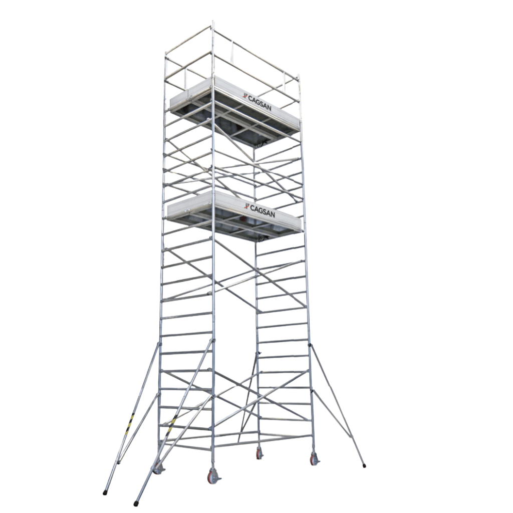 Cagsan Ladder & Access Equipment Cagsan Professional Aluminium Mobile Scaffold with 1200 × 2400mm Platform ProTube LFP Series - CM-PROTUBE-L10