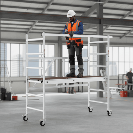 Cagsan Ladder & Access Equipment Cagsan ProTube F90 Folding Aluminium Mobile Scaffold with 2.74m Working Height - CM-PROTUBE-F90