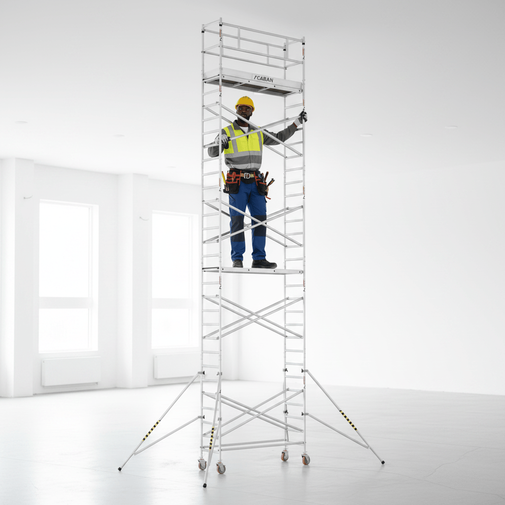 Cagsan Ladder & Access Equipment Cagsan ProTube S10 10.4m Professional Aluminium Mobile Scaffold with 600 × 2400mm Platform - CM-PROTUBE-S10