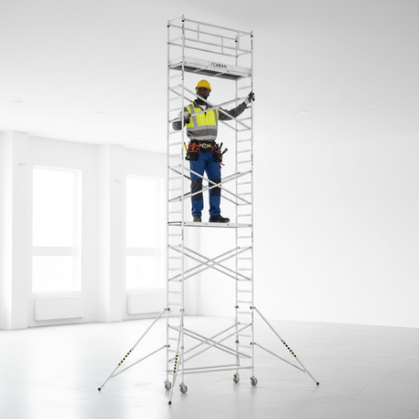 Cagsan Ladder & Access Equipment Cagsan ProTube S10 10.4m Professional Aluminium Mobile Scaffold with 600 × 2400mm Platform - CM-PROTUBE-S10