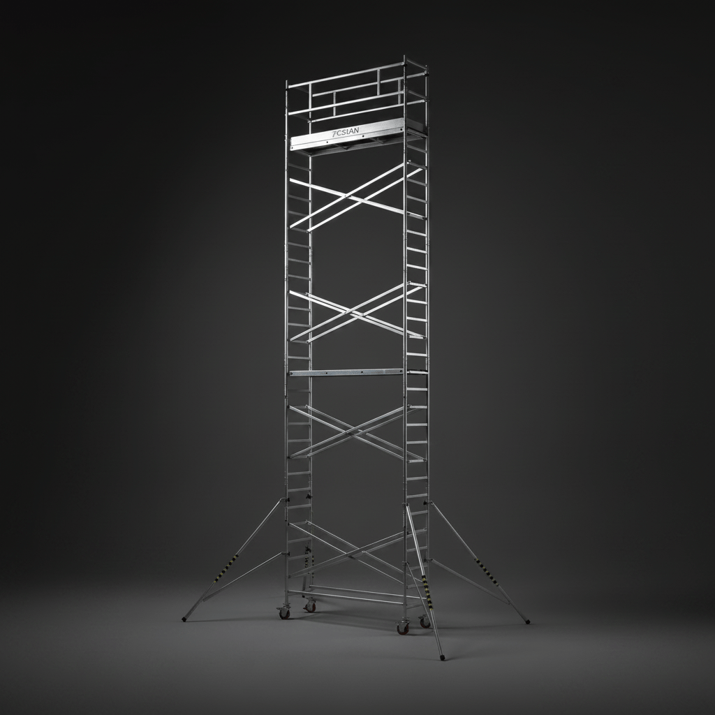 Cagsan Ladder & Access Equipment Cagsan ProTube S10 10.4m Professional Aluminium Mobile Scaffold with 600 × 2400mm Platform - CM-PROTUBE-S10