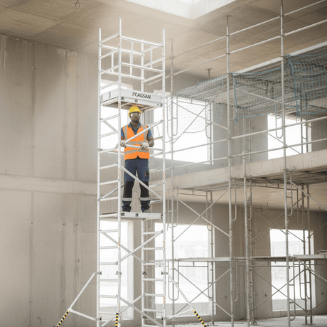 Cagsan Ladder & Access Equipment Cagsan ProTube Solo Mini 6.8m Professional Heavy-Duty Aluminium Mobile Scaffolding System - CM-PT-ST480M-100