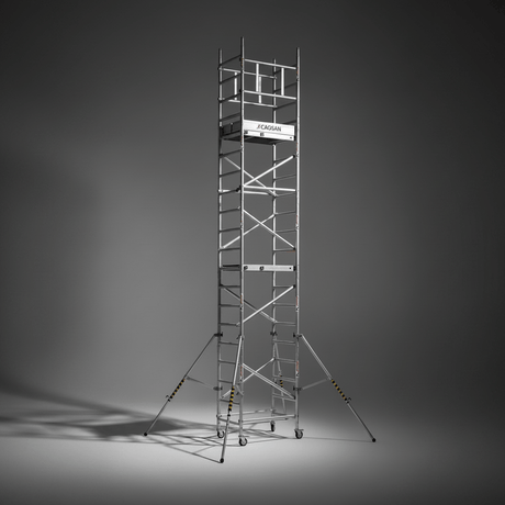 Cagsan Ladder & Access Equipment Cagsan ProTube Solo Mini 6.8m Professional Heavy-Duty Aluminium Mobile Scaffolding System - CM-PT-ST480M-100