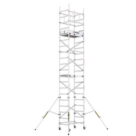 Cagsan Ladder & Access Equipment Cagsan ProTube Solo Mini 6.8m Professional Heavy-Duty Aluminium Mobile Scaffolding System - CM-PT-ST480M-100