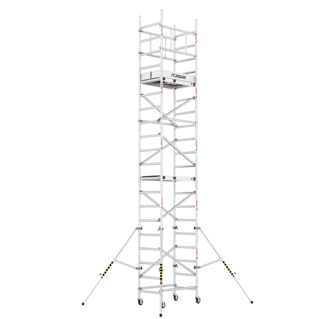 Cagsan Ladder & Access Equipment Cagsan ProTube Solo Mini 6.8m Professional Heavy-Duty Aluminium Mobile Scaffolding System - CM-PT-ST480M-100