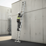 Cagsan Ladder & Access Equipment Cagsan Rope-and-Pulley Aluminium Extension Ladder with Wall Rollers | DuoRope Series