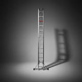 Cagsan Ladder & Access Equipment Cagsan Rope-and-Pulley Aluminium Extension Ladder with Wall Rollers | DuoRope Series