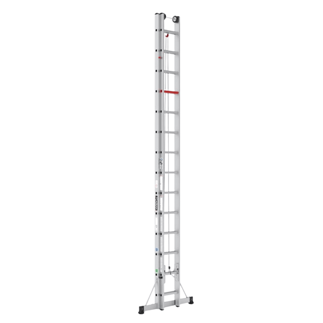 Cagsan Ladder & Access Equipment Cagsan Rope-and-Pulley Aluminium Extension Ladder with Wall Rollers | DuoRope Series