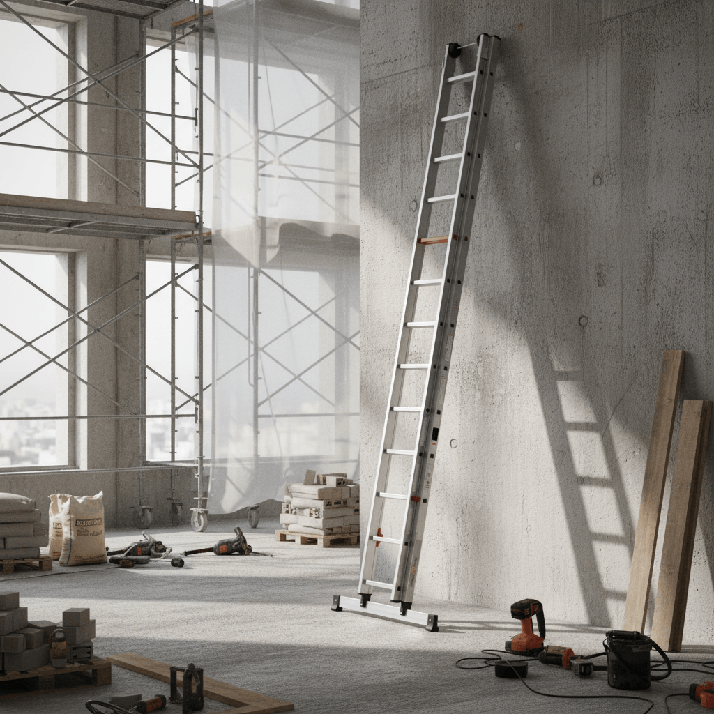 Cagsan Ladder & Access Equipment Cagsan Smart Level 3 × 12 Aluminium Extension Ladder with Adjustable Levelling Stabiliser - CM-PRO-3X12
