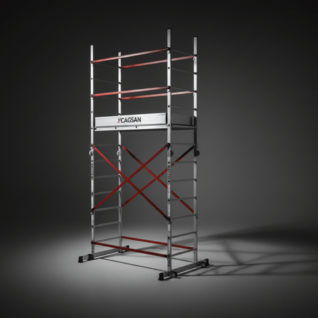 Cagsan Ladder & Access Equipment Cagsan Stella 12-Rung Folding Aluminium Scaffold and Multi-Purpose Ladder - CM-STL206