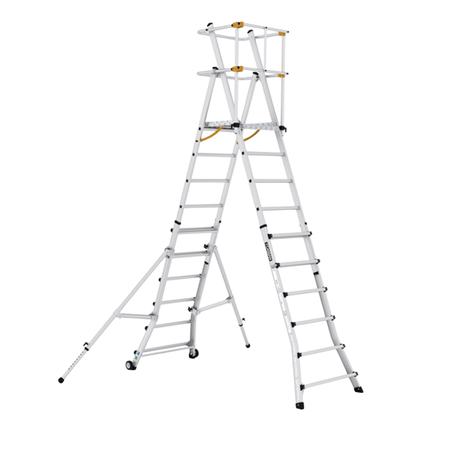 Cagsan Ladder & Access Equipment Cagsan TelePro 6 × 2 Telescopic Aluminium Platform Ladder with 4.5m Safe Reach - CM-TP250