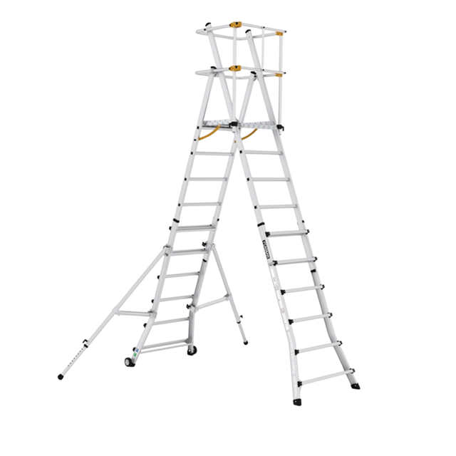 Cagsan Ladder & Access Equipment Cagsan TelePro 6 × 2 Telescopic Aluminium Platform Ladder with 4.5m Safe Reach - CM-TP250