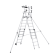 Cagsan Ladder & Access Equipment Cagsan Verox 7-Step Telescopic Folding Aluminium Work Platform with 4.6m Safe Reach - CM-VX7-10