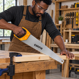 Carpenter using the Coofix hand saw