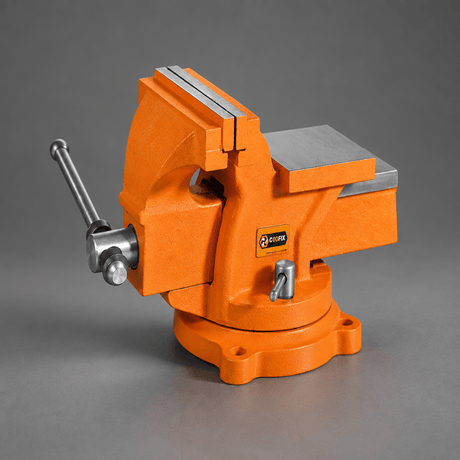 Cinematic orange Coofix bench vise