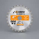 Coofix 4-inch saw blade on grey