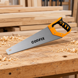 Coofix 7 TPI hand saw on a workbench