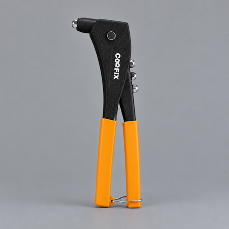 Coofix aluminium-and-PVC riveter on grey