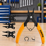 Coofix circlip pliers kit on a workshop table