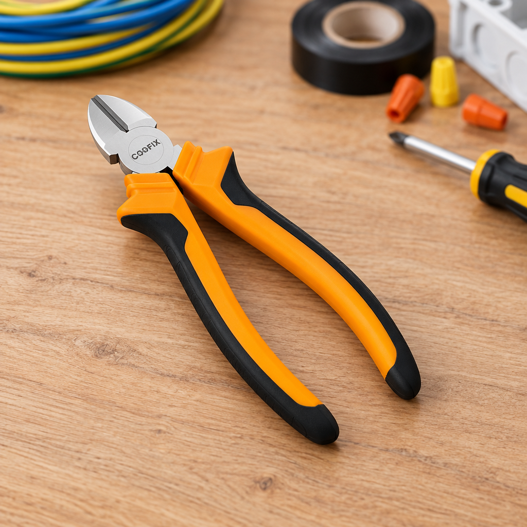 Coofix diagonal cutting pliers on a workbench