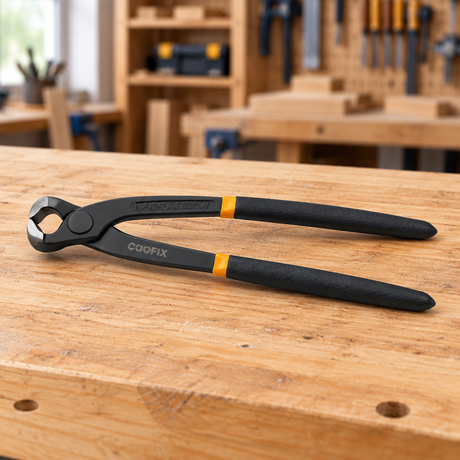 Coofix end-cutting nippers on a workbench