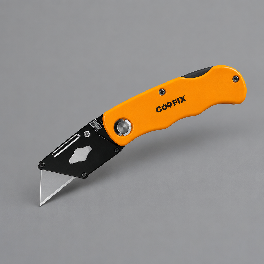 Coofix folding utility knife on grey