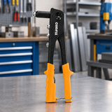 Coofix hand riveter on a workbench