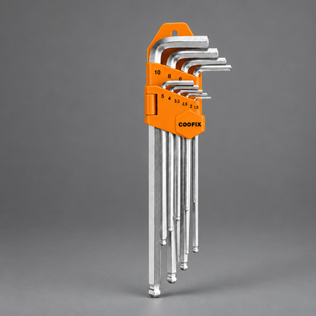 Coofix hex-key set on a grey studio background