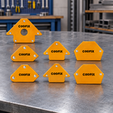 Coofix magnetic welding holders on a workbench