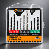 Coofix nine-piece drill-bit set on a cinematic grey background