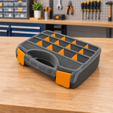 Coofix portable organizer on a workshop table