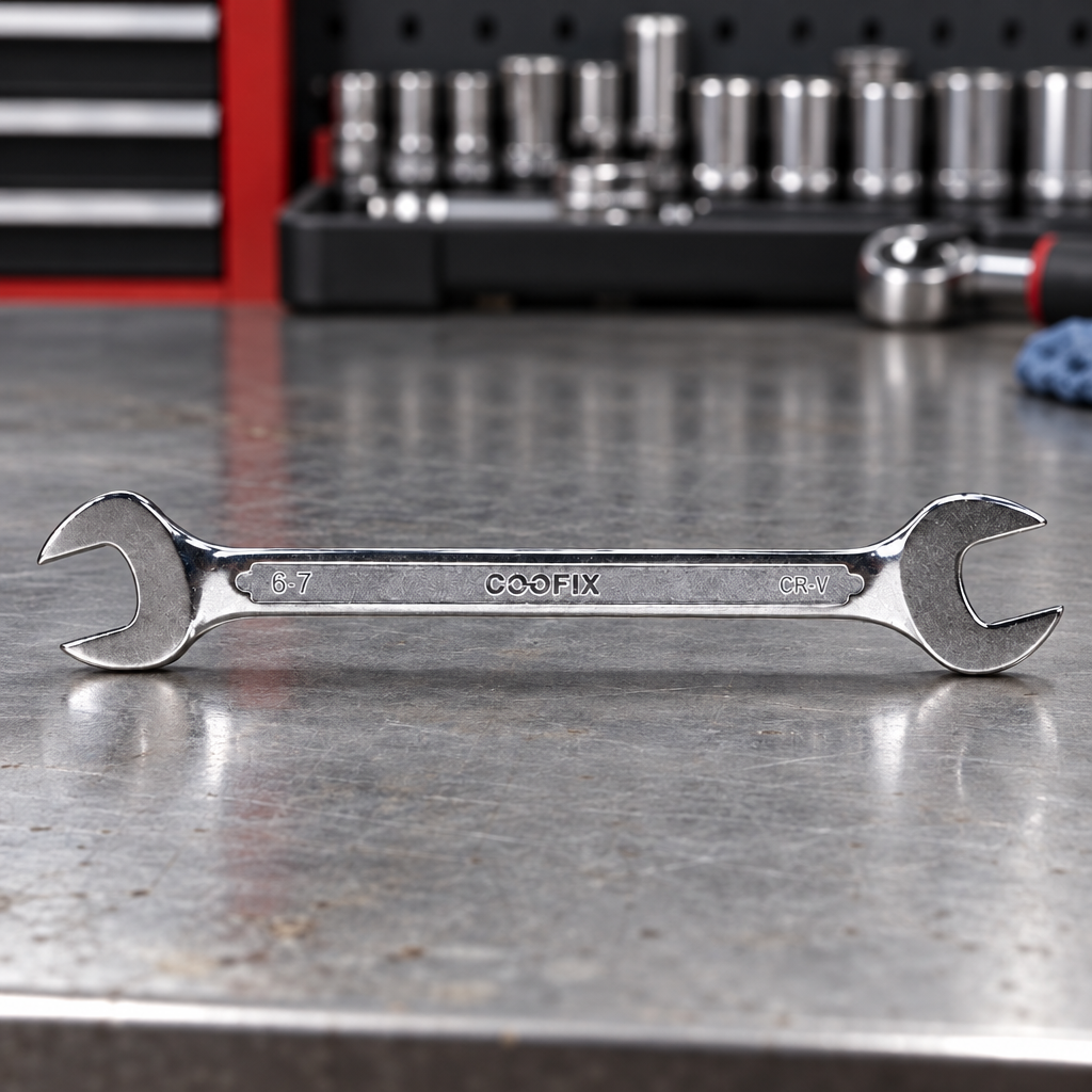 Coofix spanner on a clean workbench