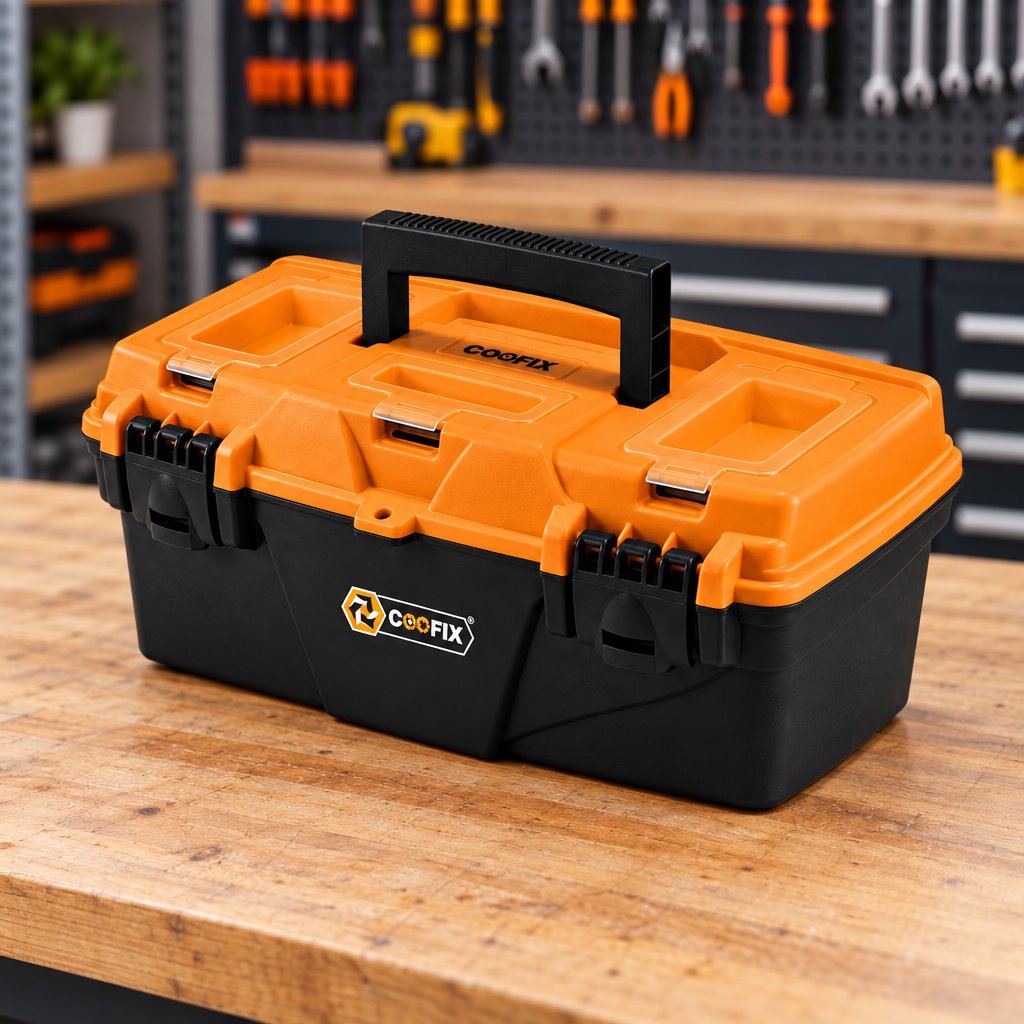 Coofix toolbox on a workbench