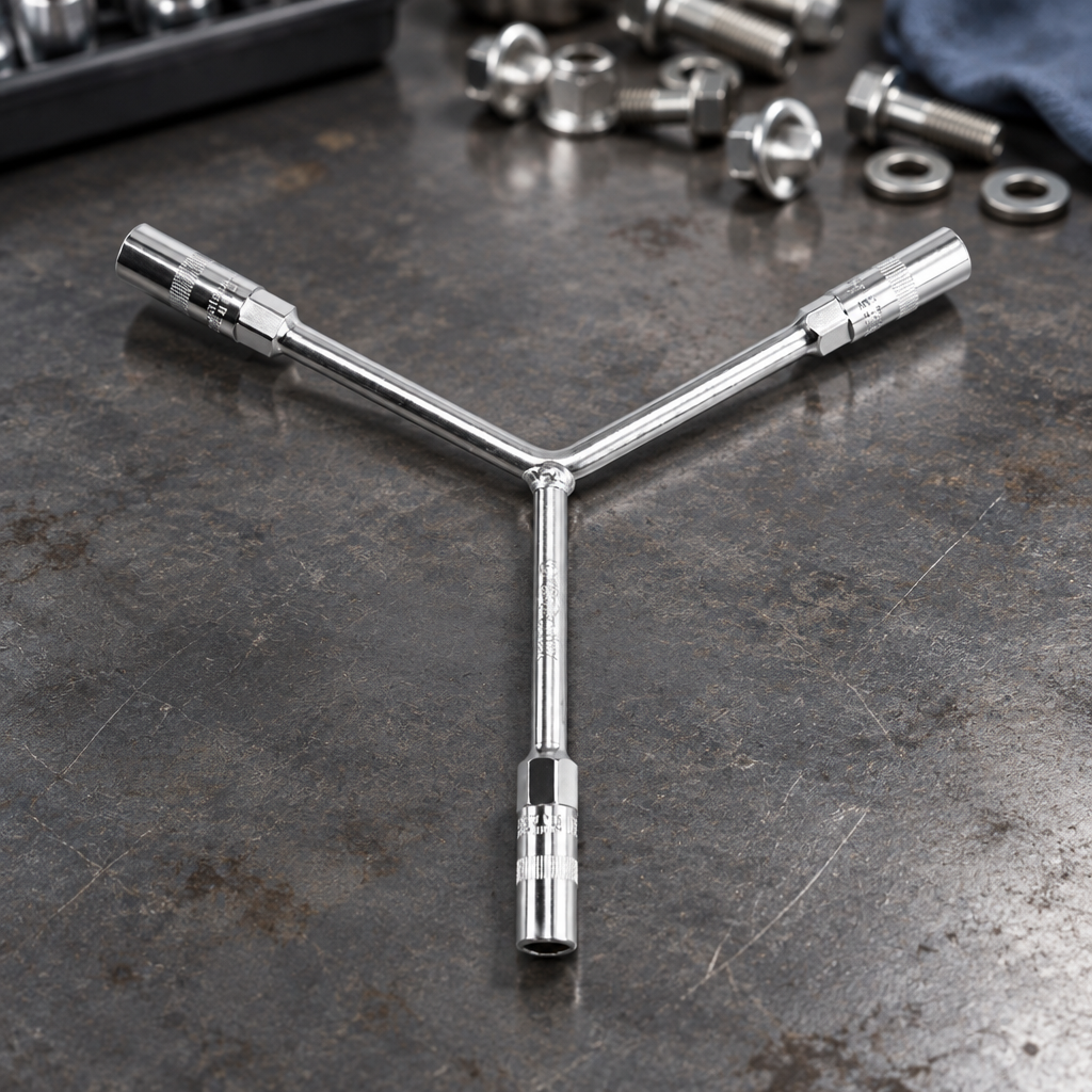 Coofix Y-type socket wrench on a workbench