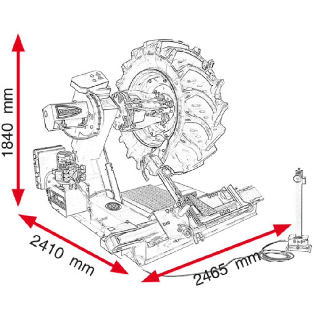 CORMACH Towing and Lifting Cormach Heavy-Duty Truck Tyre Changer For 56" - CM SUPER 56N