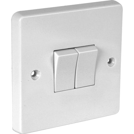 Crabtree Switches & Sockets Crabtree 10A 2 Gang 2 Way Light Switch White