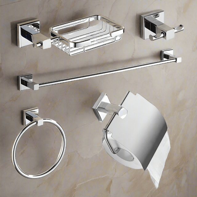 Crystal Supplies Bathroom Accessories 6 Pieces Bathroom Accessories Set