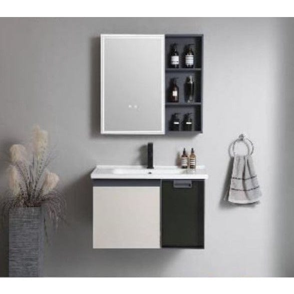 Crystal Supplies Bathroom Vanity & Cabinets Bathroom Luxury 80cm Wall-Mounted Vanity Cabinet - 109