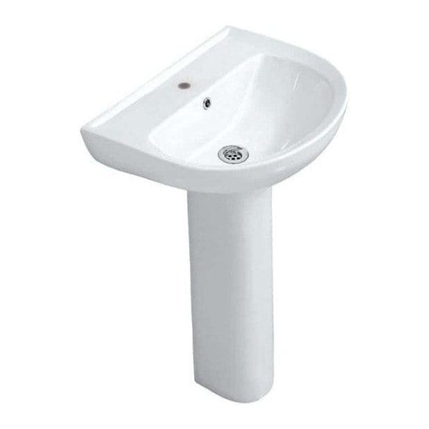 Crystal Supplies Bathroom Sink Ceramic Full Pedestal Wall Mount Wash Hand Basin - ZP001