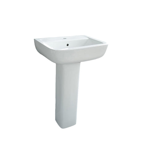 Crystal Supplies Bathroom Sink Ceramic Full Pedestal Wall Mount Wash Hand Basin - ZP003